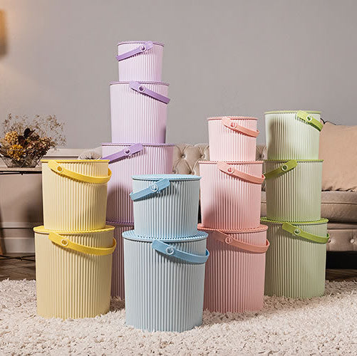 Omnioutil Macaron Aufbewahrungseimer mit Deckel - Grape