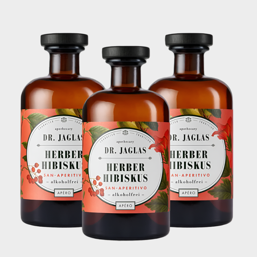 Herber Hibiskus San Aperitivo Alkoholfreier Aperitif 3 x 500 ml