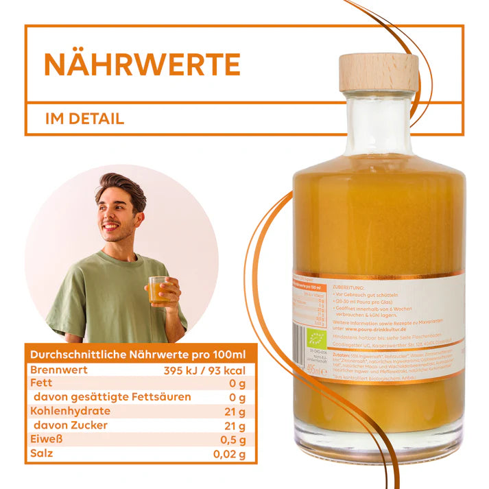Poura BIO Premium Ingwersirup 3x495 ml