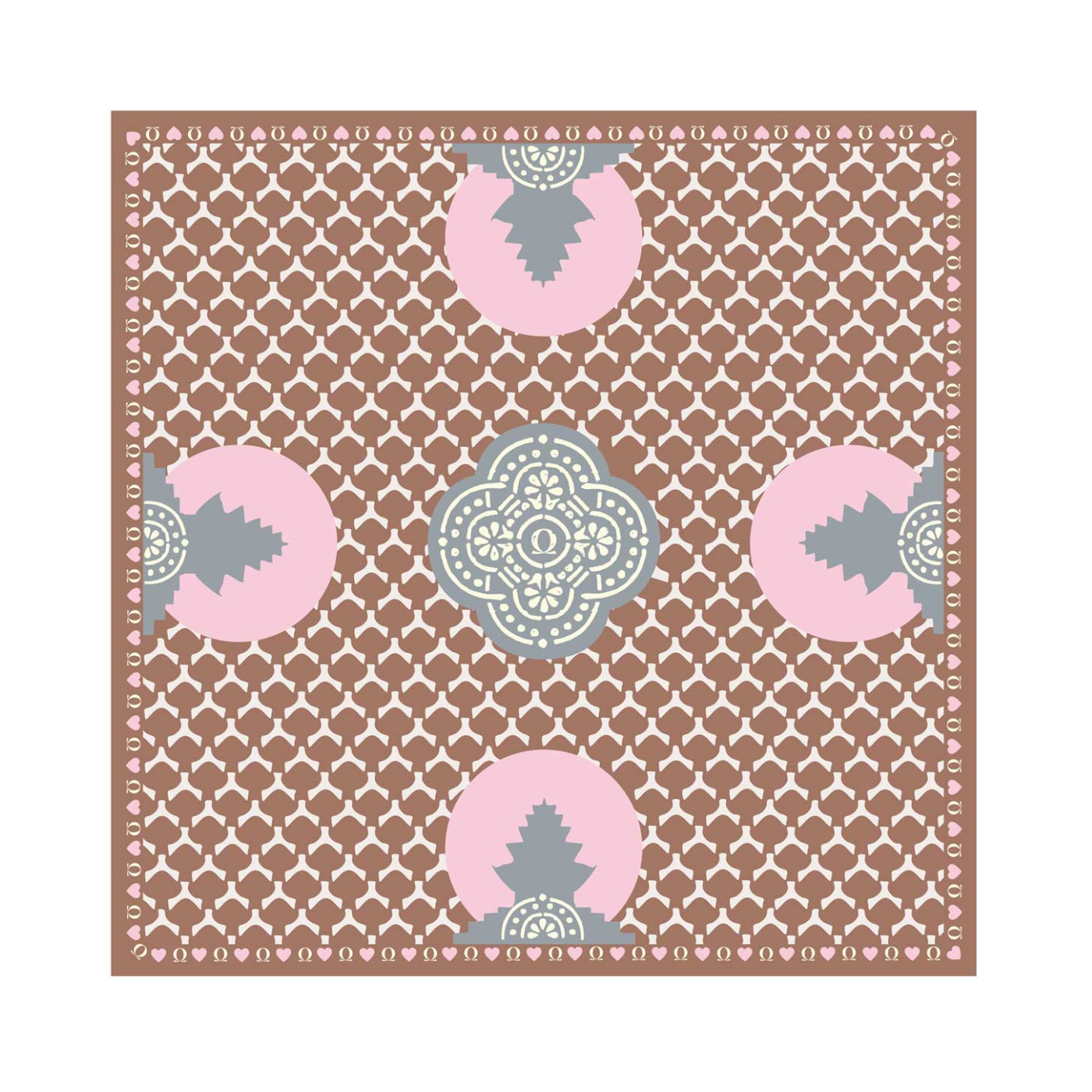 Nickituch aus Kaschmir - Zen Garden Print