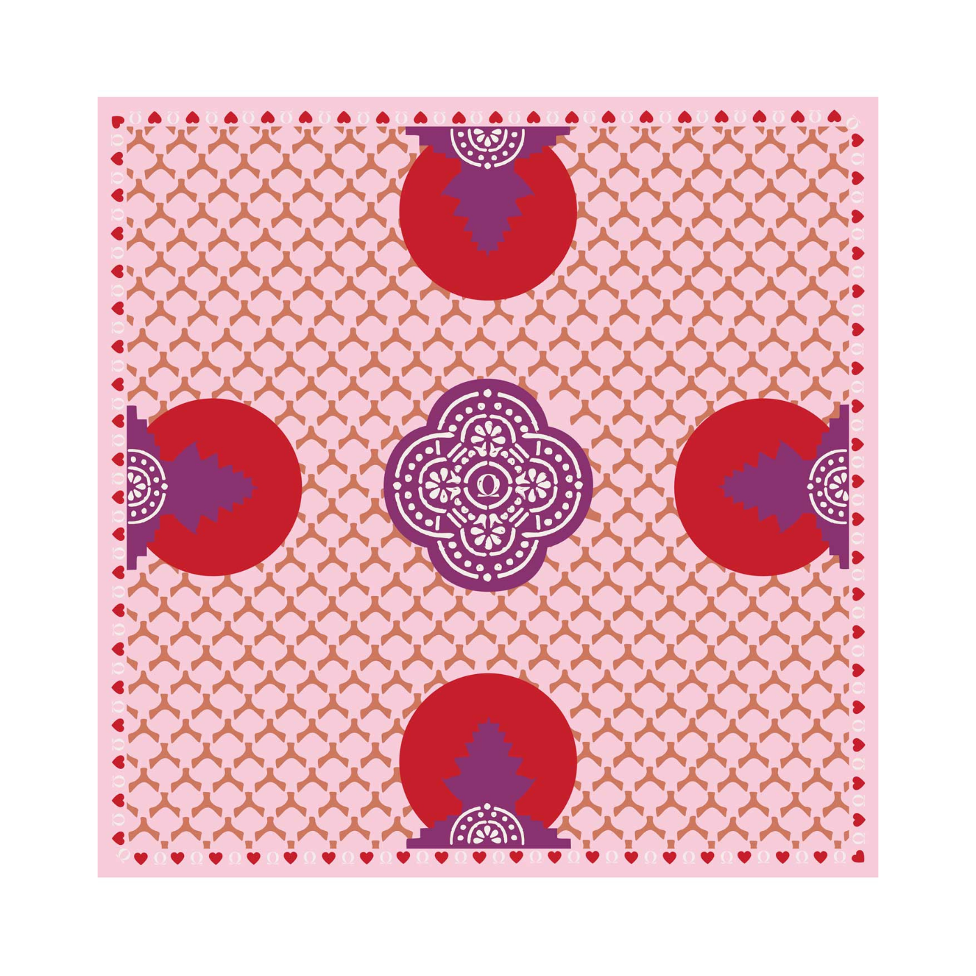 Nickituch aus Kaschmir - Zen Garden Print