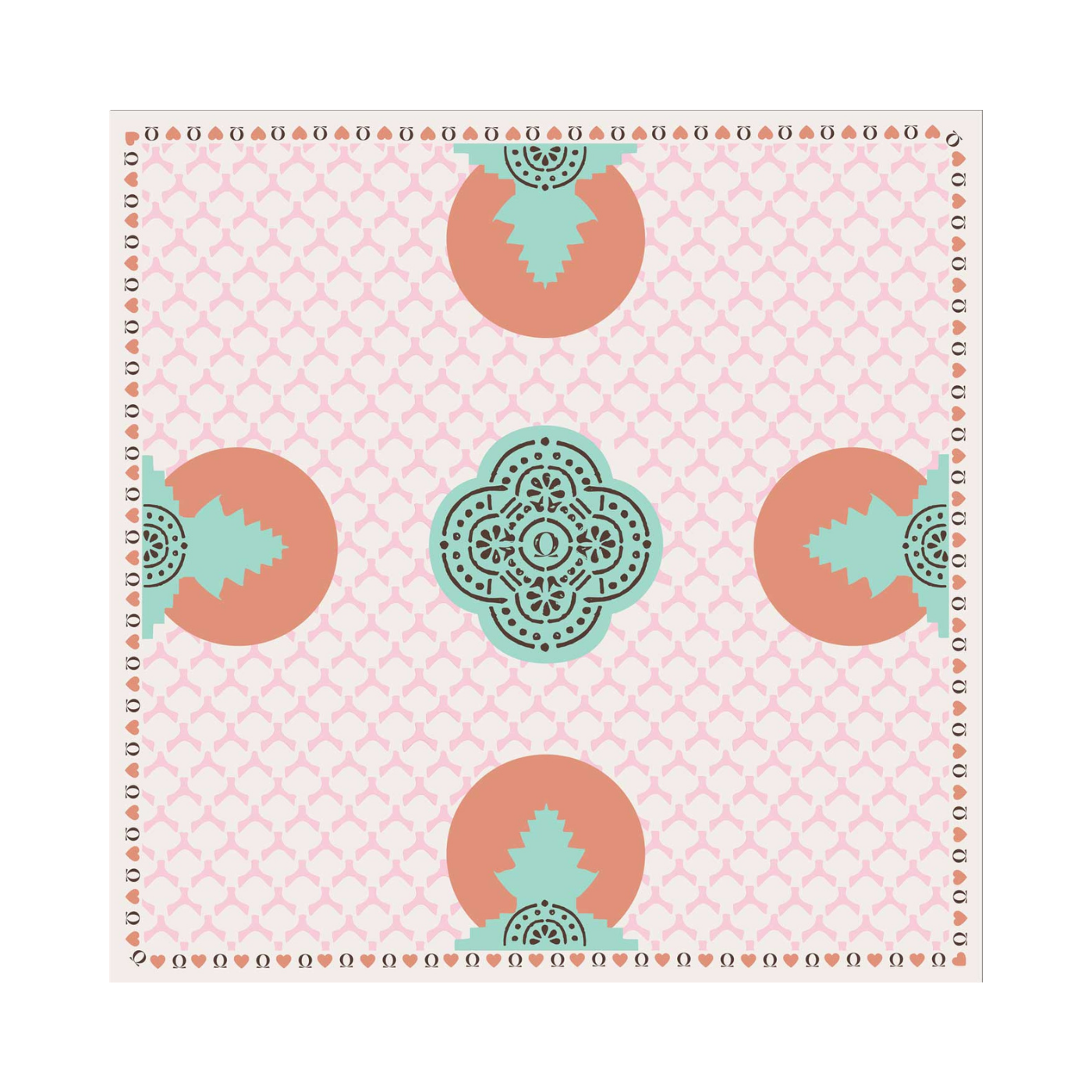 Nickituch aus Kaschmir - Zen Garden Print