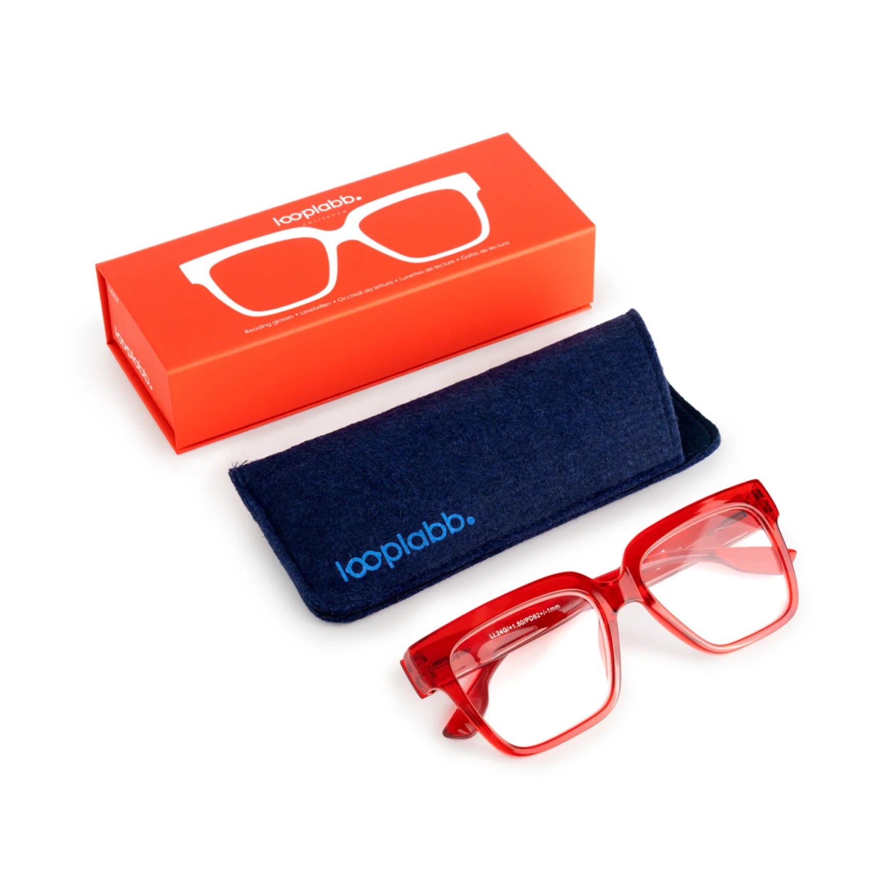 Max Unisex-Lesebrille - Crystal Red