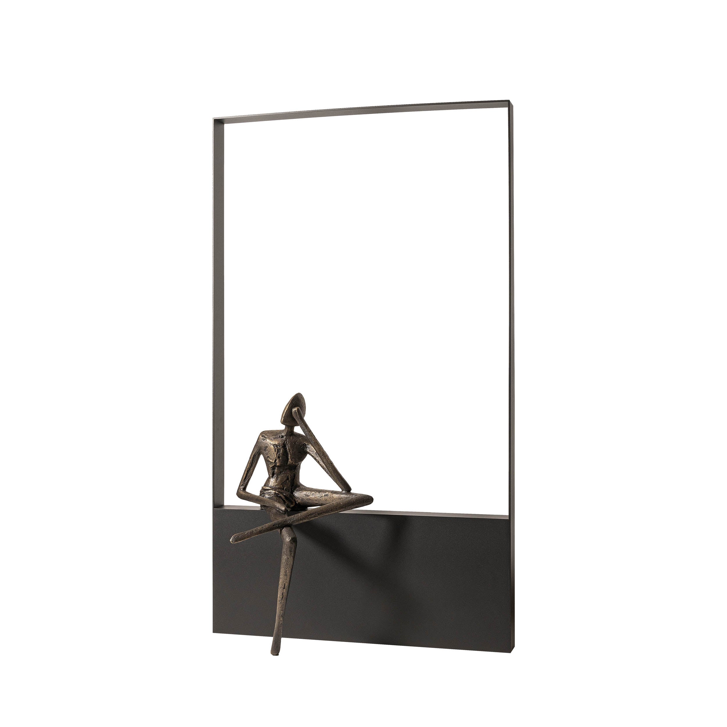 LET ME THINK Bronzeskulptur by Guy Buseyne
