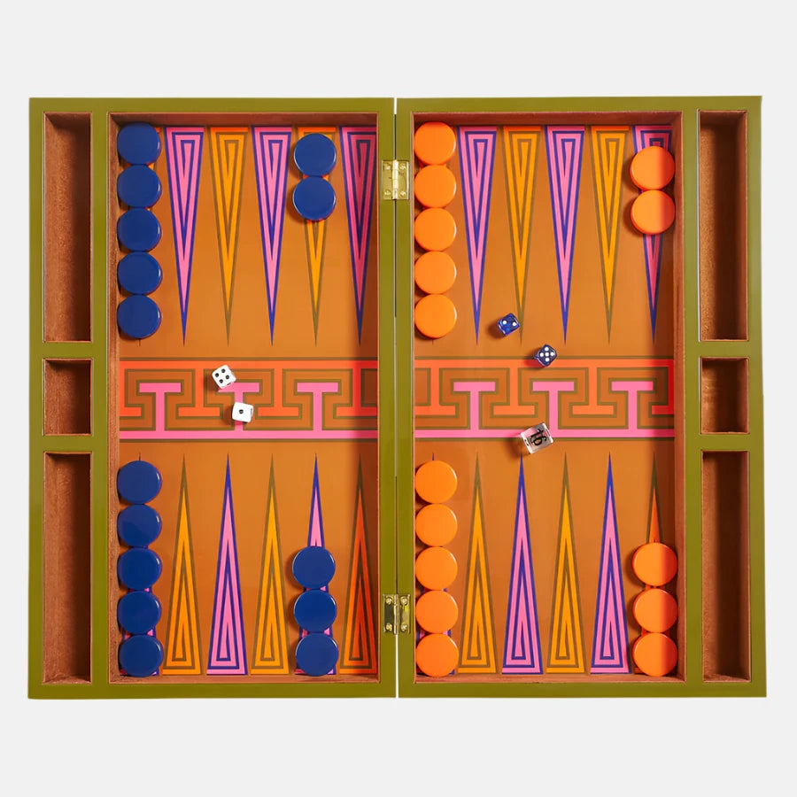 Madrid Backgammon-Set, Porzellan-Brettspiel