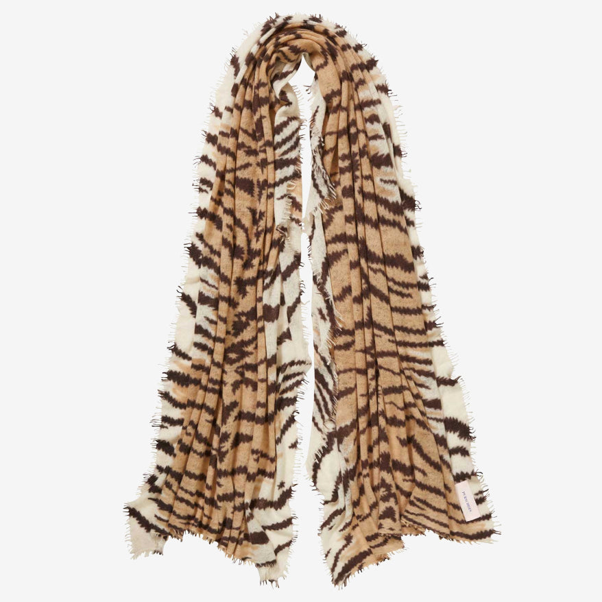 Schal aus Kaschmir - Tiger Print