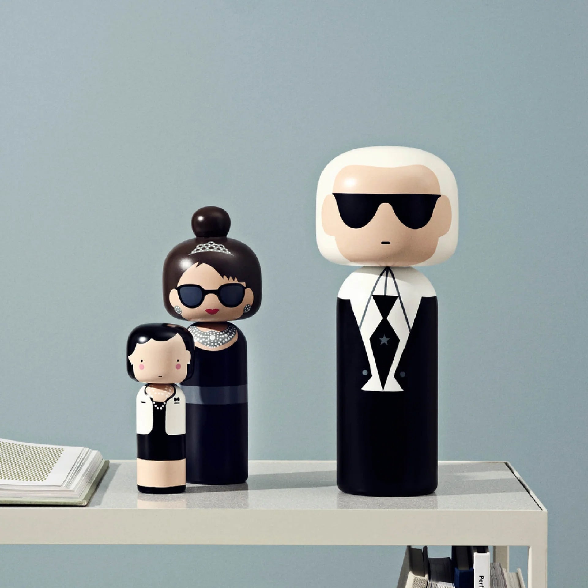 Kokeshi-Puppe aus Holz - Audrey Hepburn