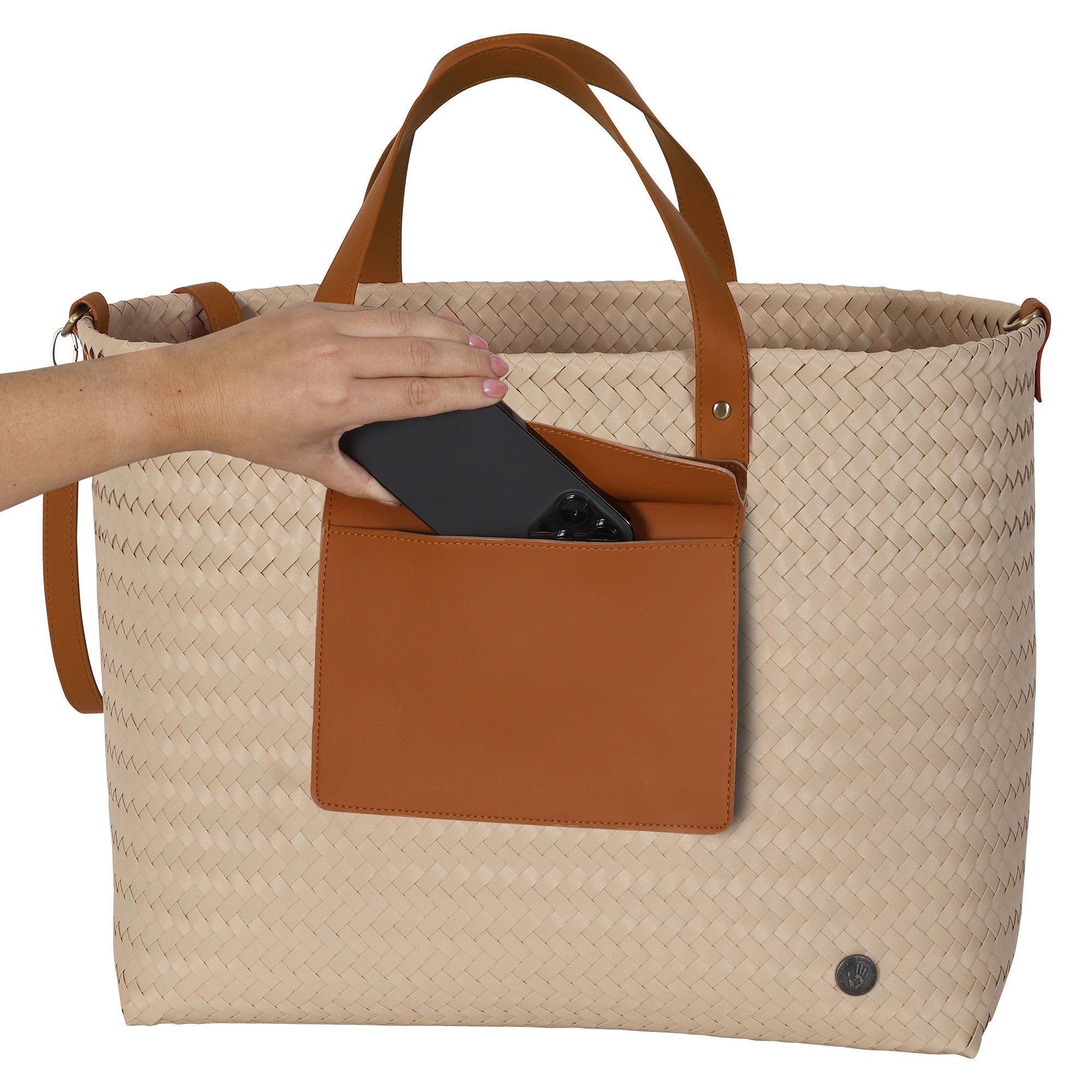 Percey – Shopper mit PU-Tasche & Schulterriemen