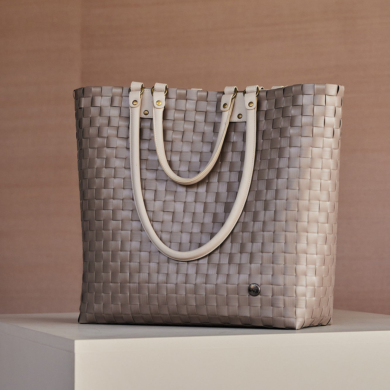 Dual – Shopper L mit breitem Riemen & PU-Henkeln