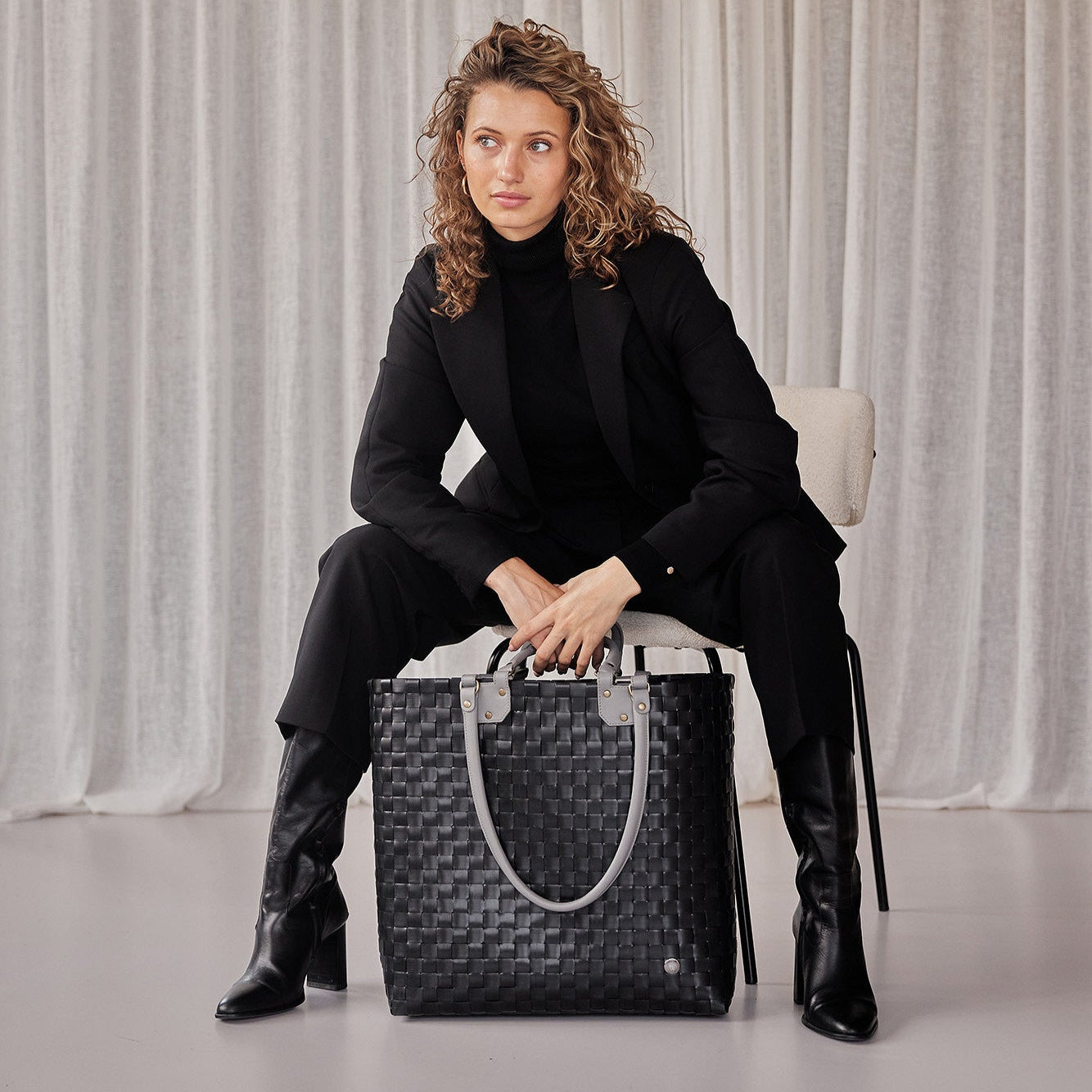 Dual – Shopper L mit breitem Riemen & PU-Henkeln