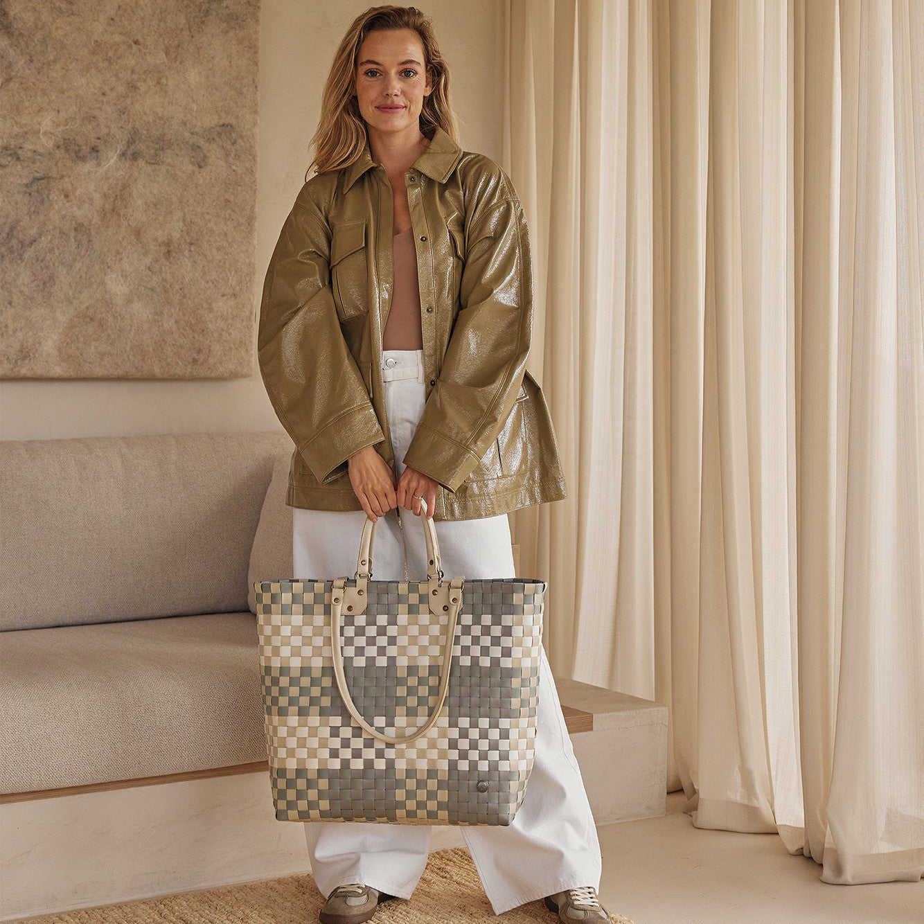 Dual – Shopper L mit breitem Riemen & PU-Henkeln