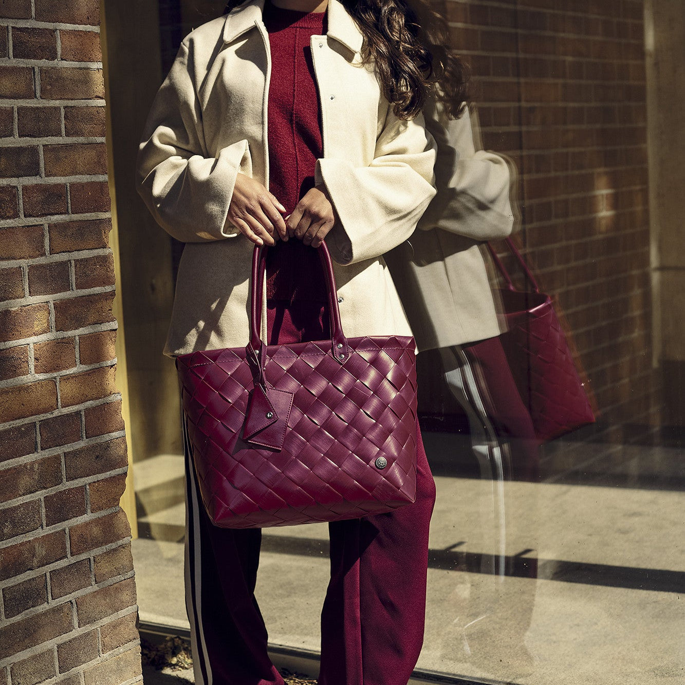 Chloe – S Handbag mit PU-Henkeln & Anhänger