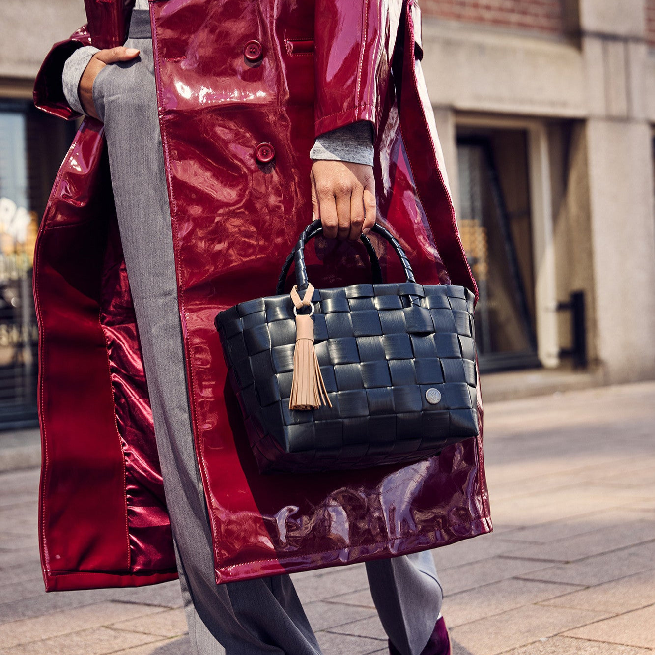 Mini Paris – Mini Shopper mit Riemen und PU-Quaste
