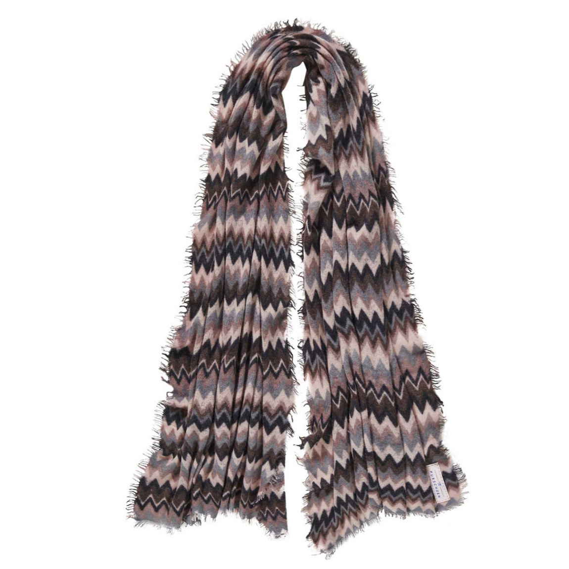 Schal aus Kaschmir Chevron Muster