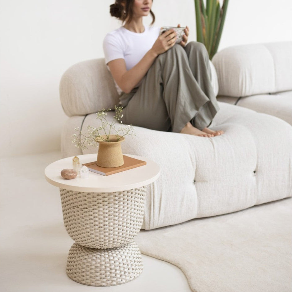 Twist Table – Beistelltisch mit Stauraum und Holzplatte