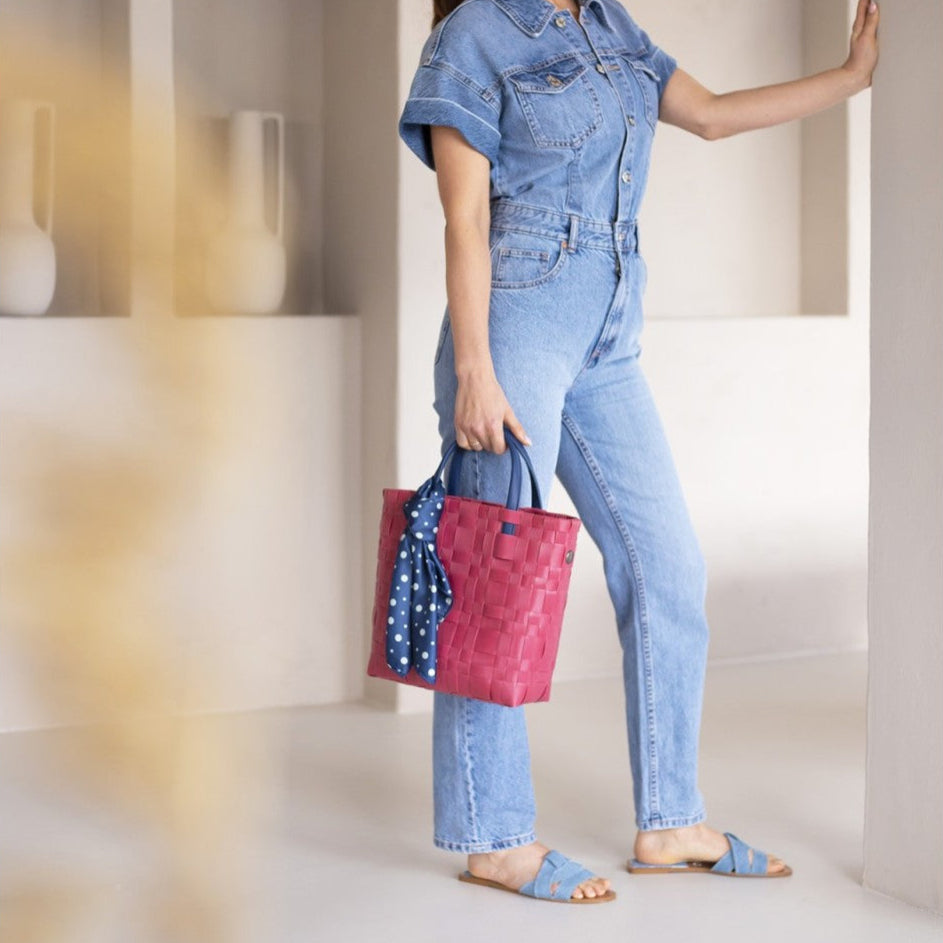 Bliss Mini – Tote mit PU-Griffen & Tuch
