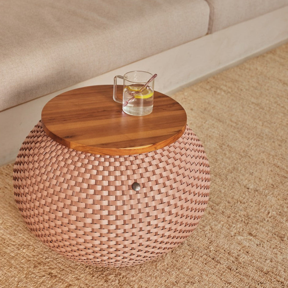 Halo – Beistelltisch mit Holzplatte