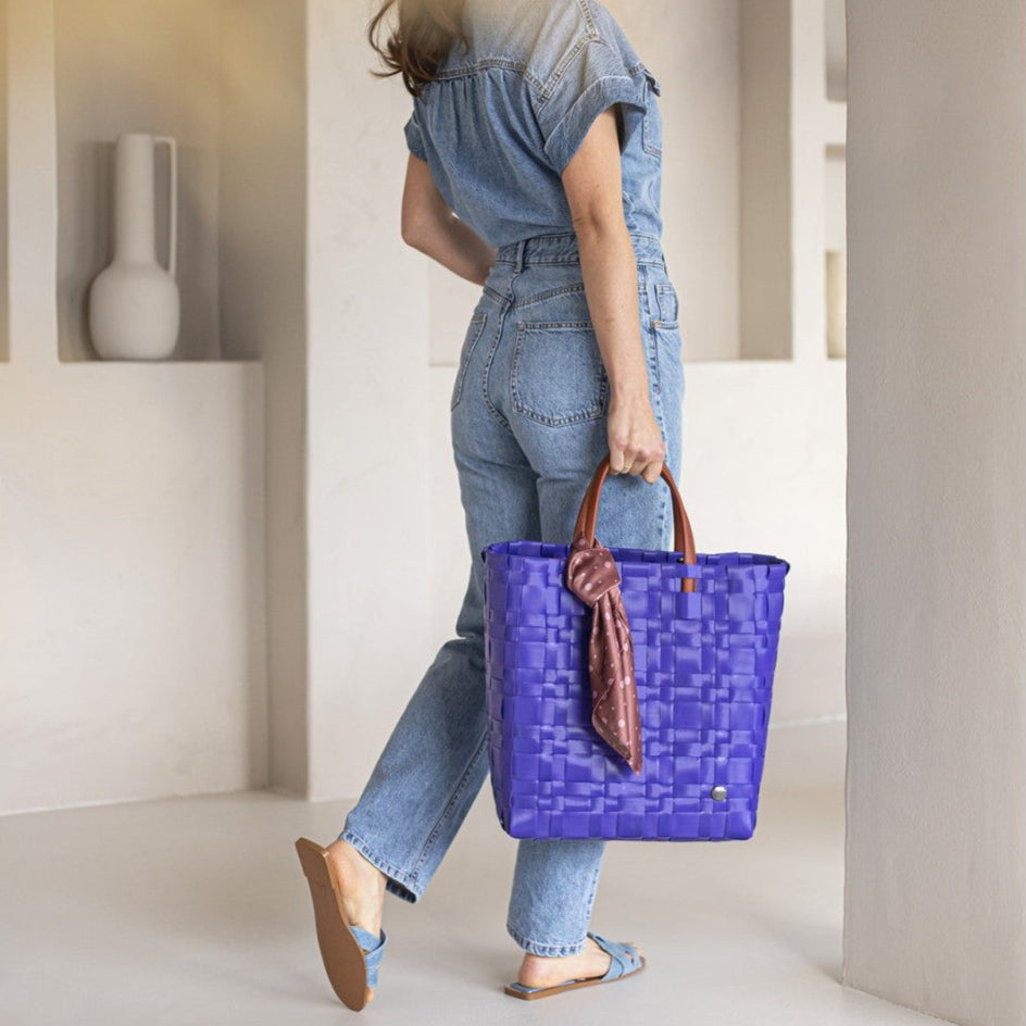 Bliss – Shopper mit PU-Griffen, Innenfach & Tuch
