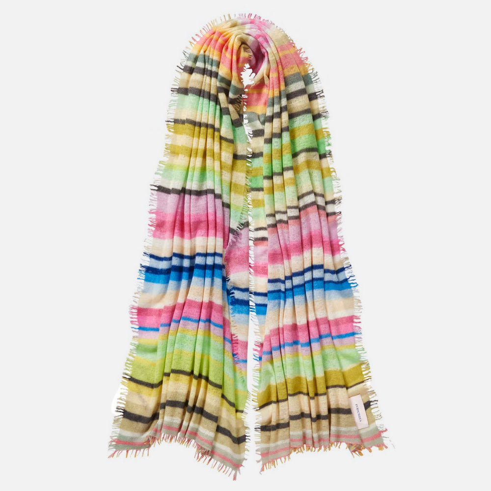 Schal aus Kaschmir - Rainbow Print