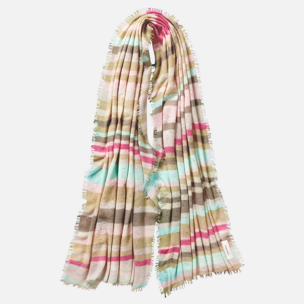 Schal aus Kaschmir - Rainbow Print