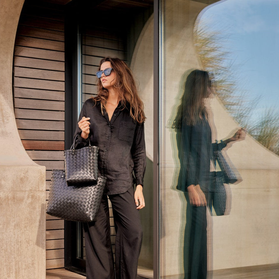 Grace – Shopper S mit PU-Griffen & Abnehmbarem Clutch