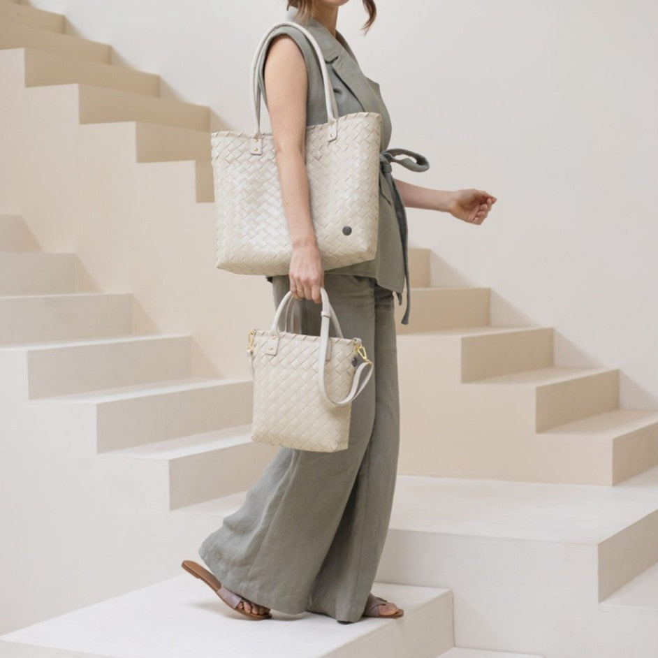Grace – Shopper S mit PU-Griffen & Abnehmbarem Clutch
