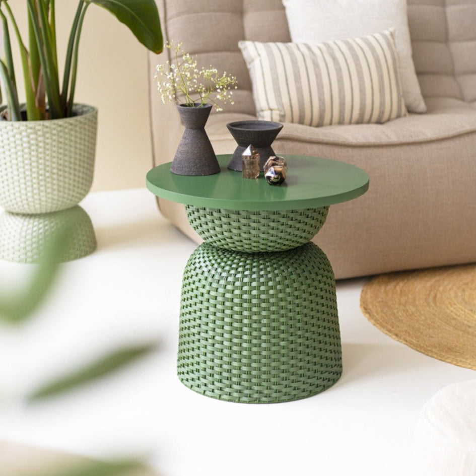 Twist Table – Beistelltisch mit Stauraum und Holzplatte