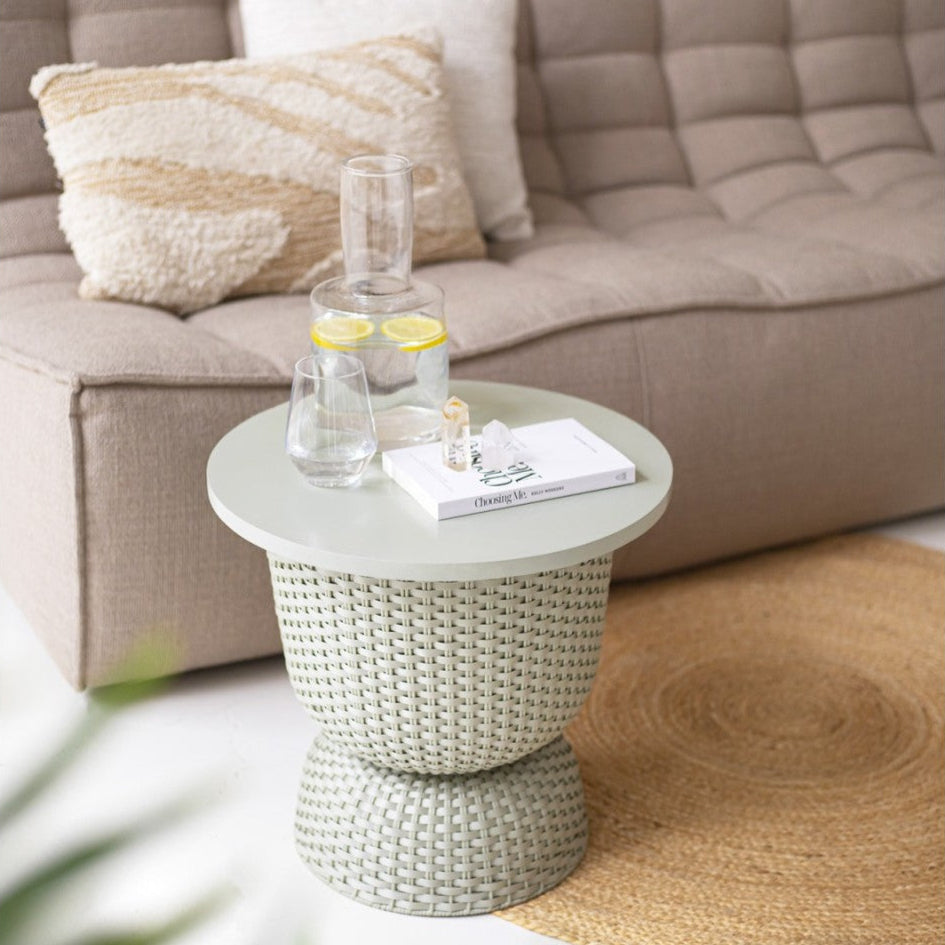 Twist Table – Beistelltisch mit Stauraum und Holzplatte