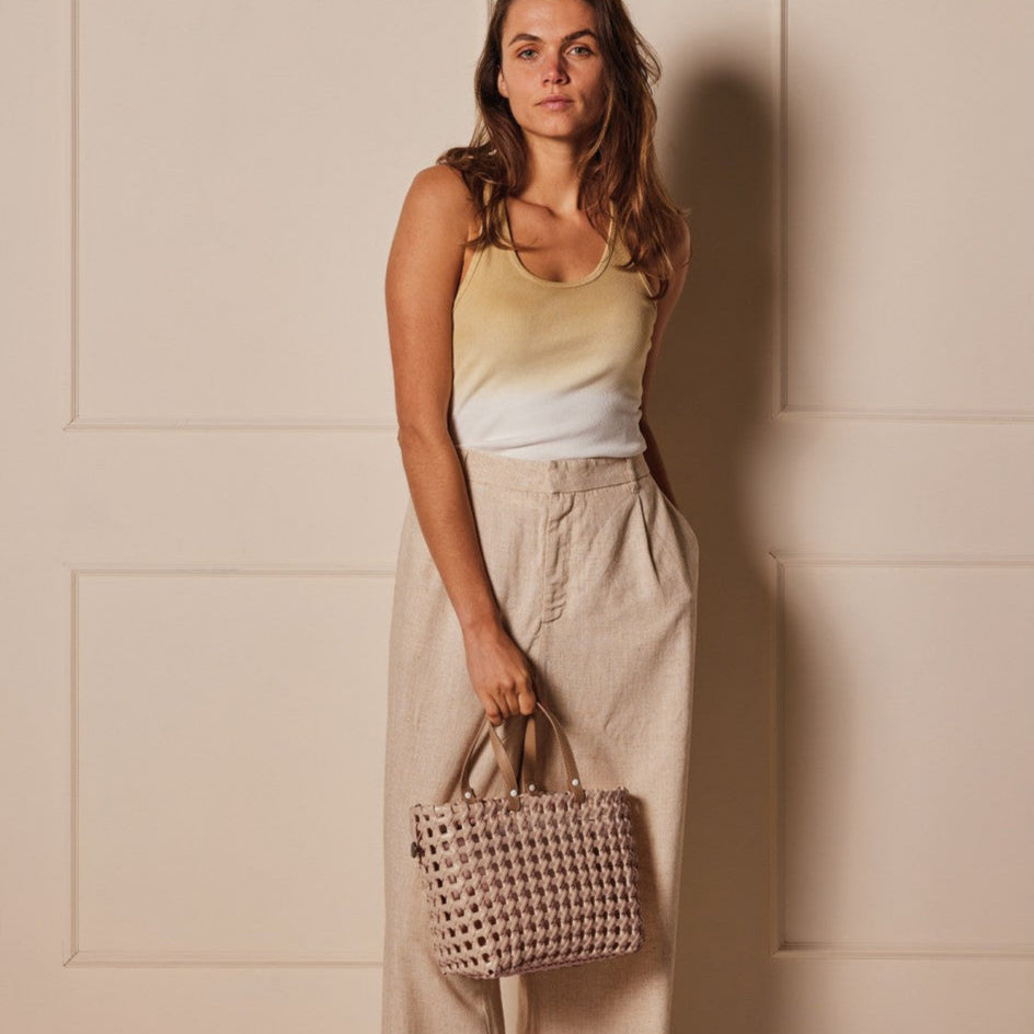 MAZE MINI Handbag – Handgefertigte Flechttasche mit Clutch