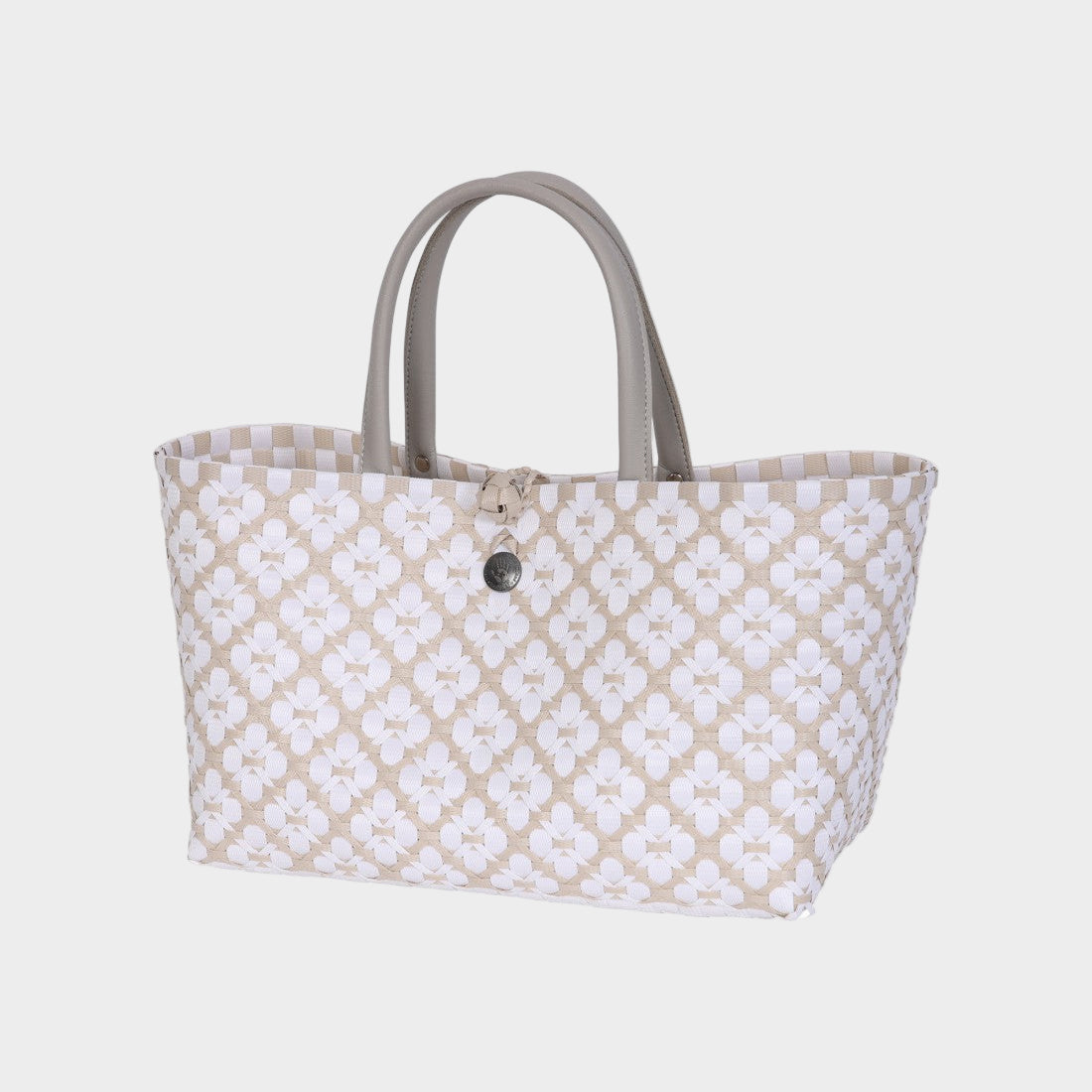 Mini Motif Bag – Handtasche S mit kurzem PU-Griff und weißem Muster