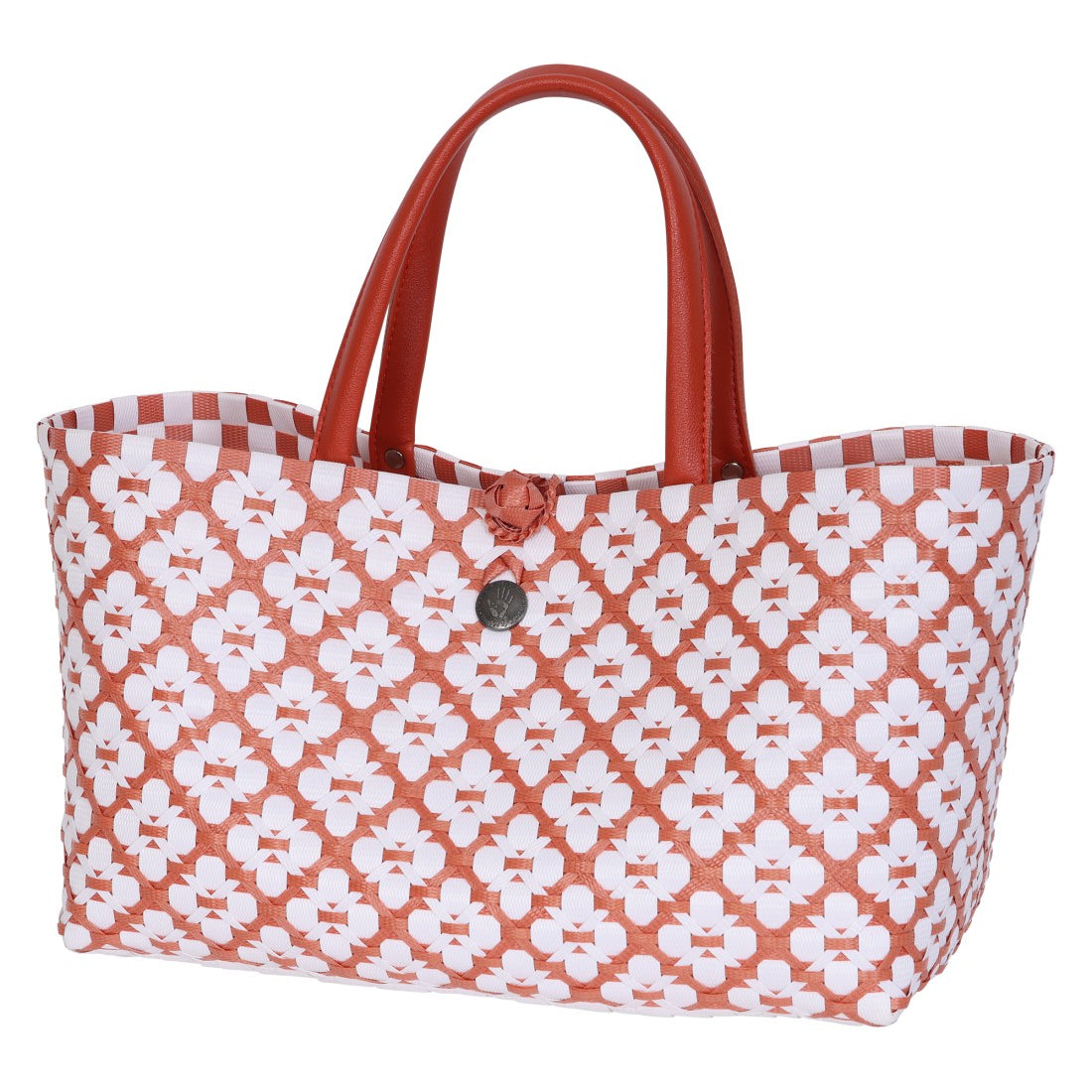 Mini Motif Bag – Handtasche S mit kurzem PU-Griff und weißem Muster