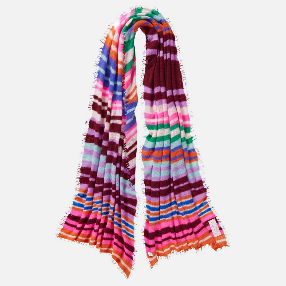 Schal aus Kaschmir - Rainbow Print