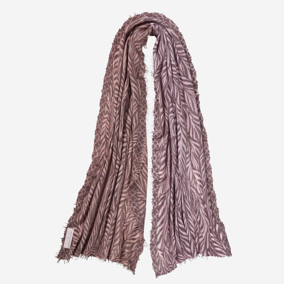 Schal aus Kaschmir - Leafgarden Muster