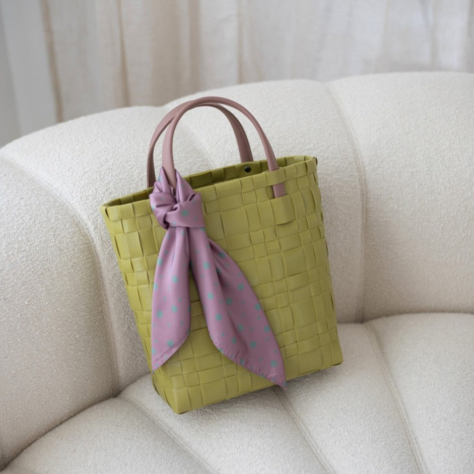 Bliss Mini – Tote mit PU-Griffen & Tuch