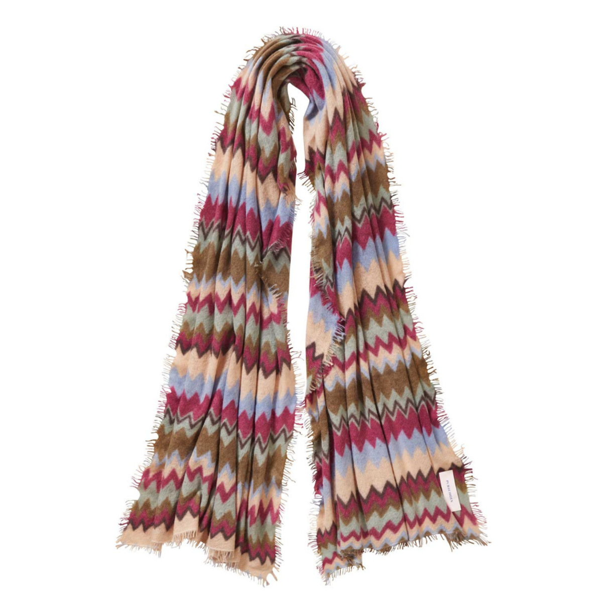 Schal aus Kaschmir Chevron Muster