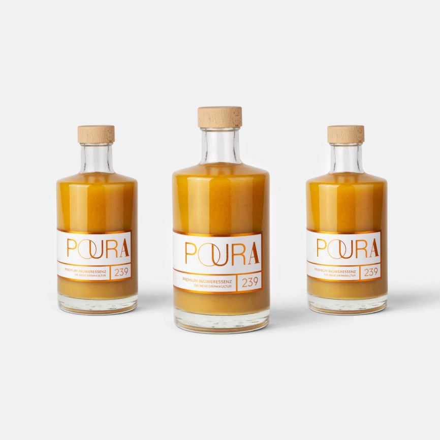 Poura BIO Premium Ingwersirup 3x495 ml