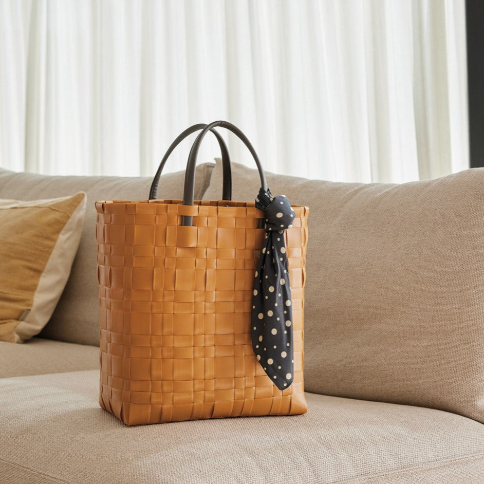 Bliss – Shopper mit PU-Griffen, Innenfach & Tuch