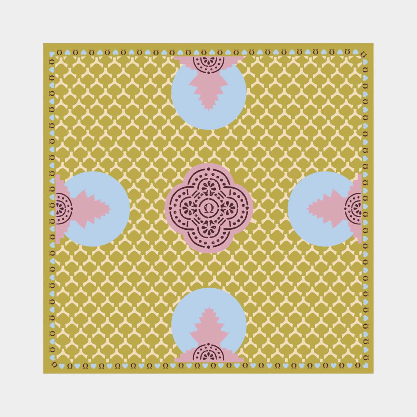 Nickituch aus Kaschmir - Zen Garden Print