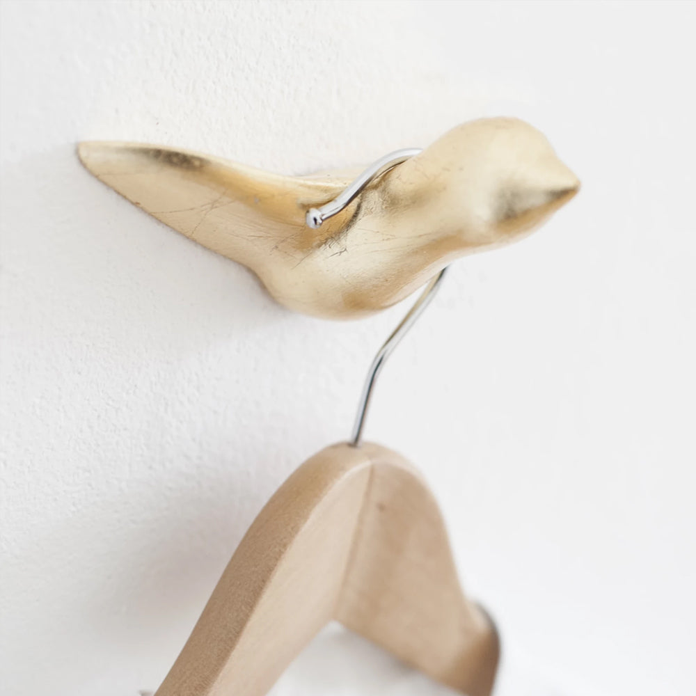 Der Vogel Keramik Wandhaken - Gold - Objecto.shop #