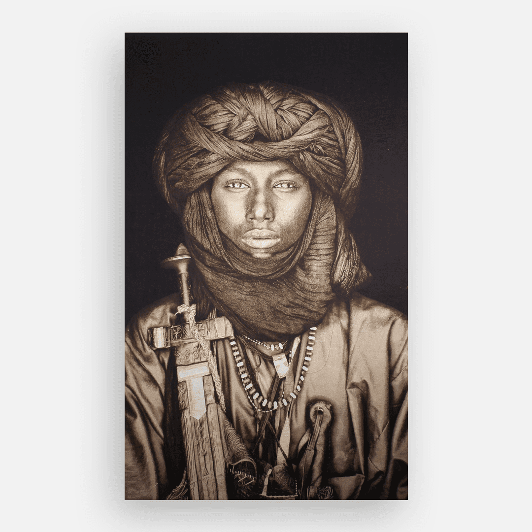 Gobelinbild Dawo Fulani Tribe – Sepia 125 x 75 cm - Objecto.shop #