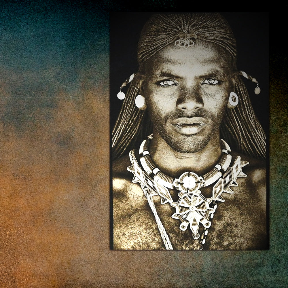 Gobelinbild Samburu Warrior – Kenya 125 x 75 cm - Objecto.shop #