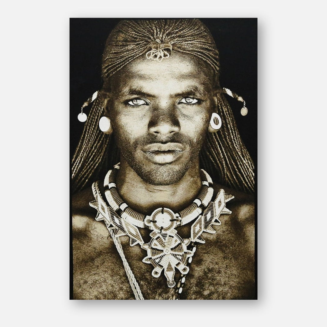 Gobelinbild Samburu Warrior – Kenya 125 x 75 cm - Objecto.shop #