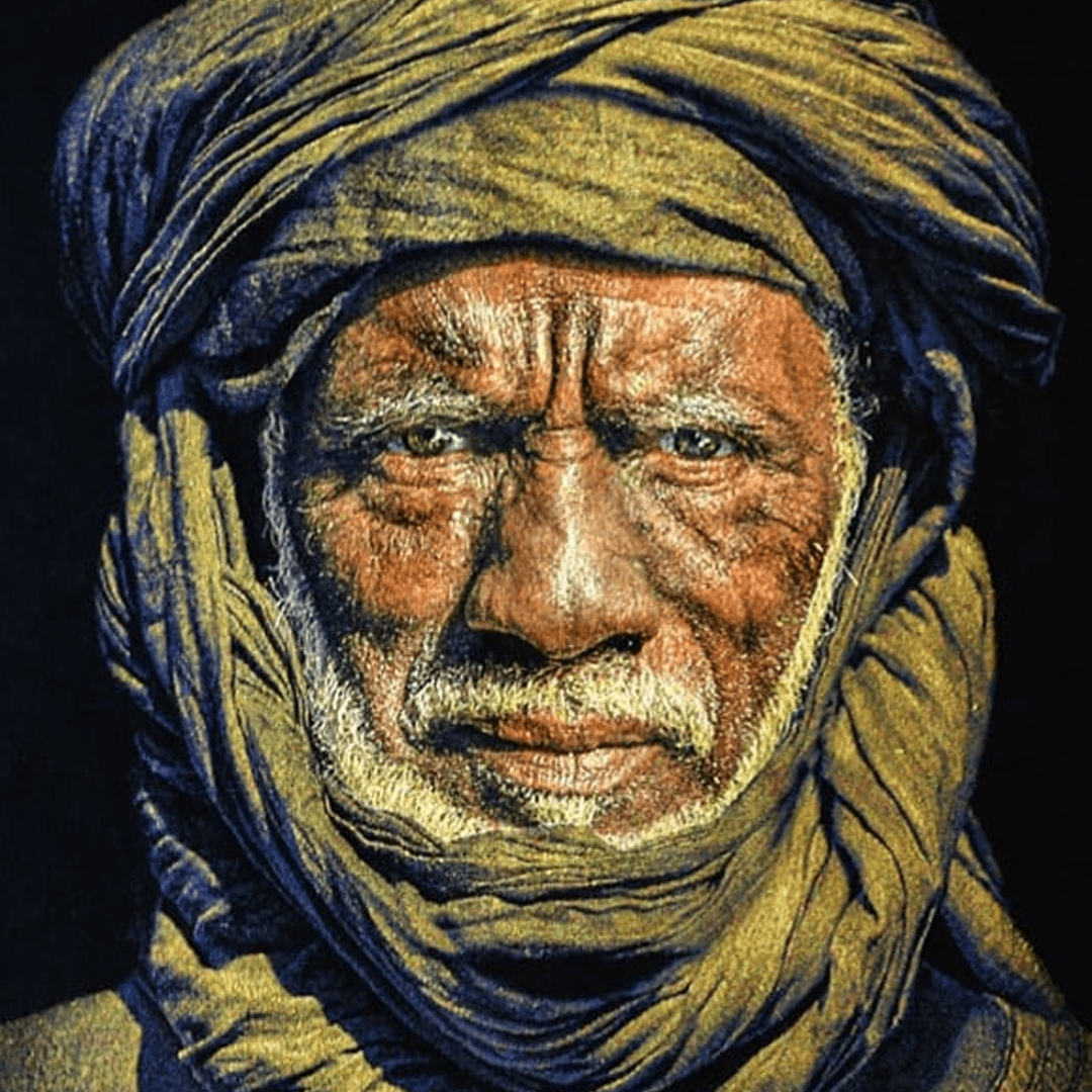 Gobelinbild Tuareg Man – Black 125 x 75 cm - Objecto.shop #