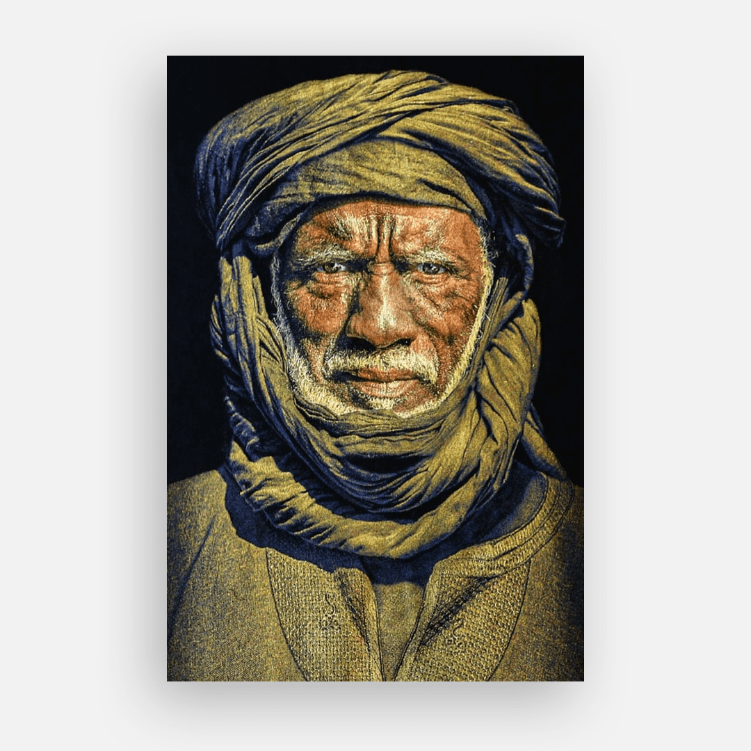 Gobelinbild Tuareg Man – Black 125 x 75 cm - Objecto.shop #