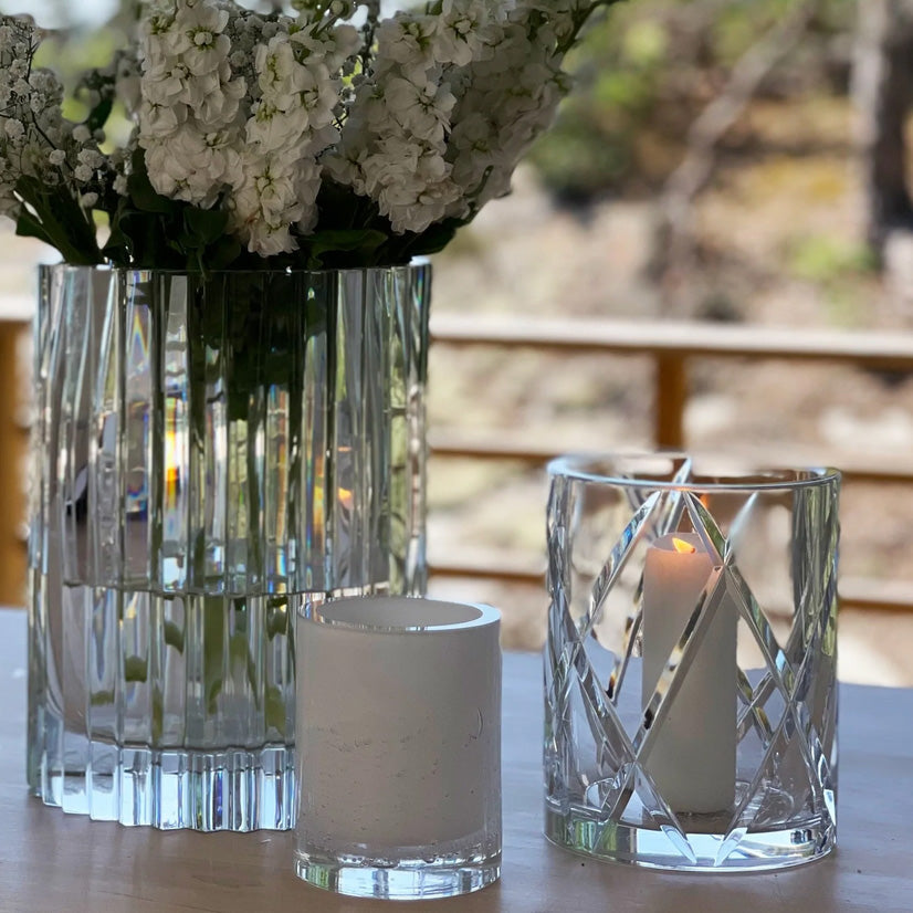 Hurricane Crystal Medium Vase Windlicht Leuchter Objecto.shop