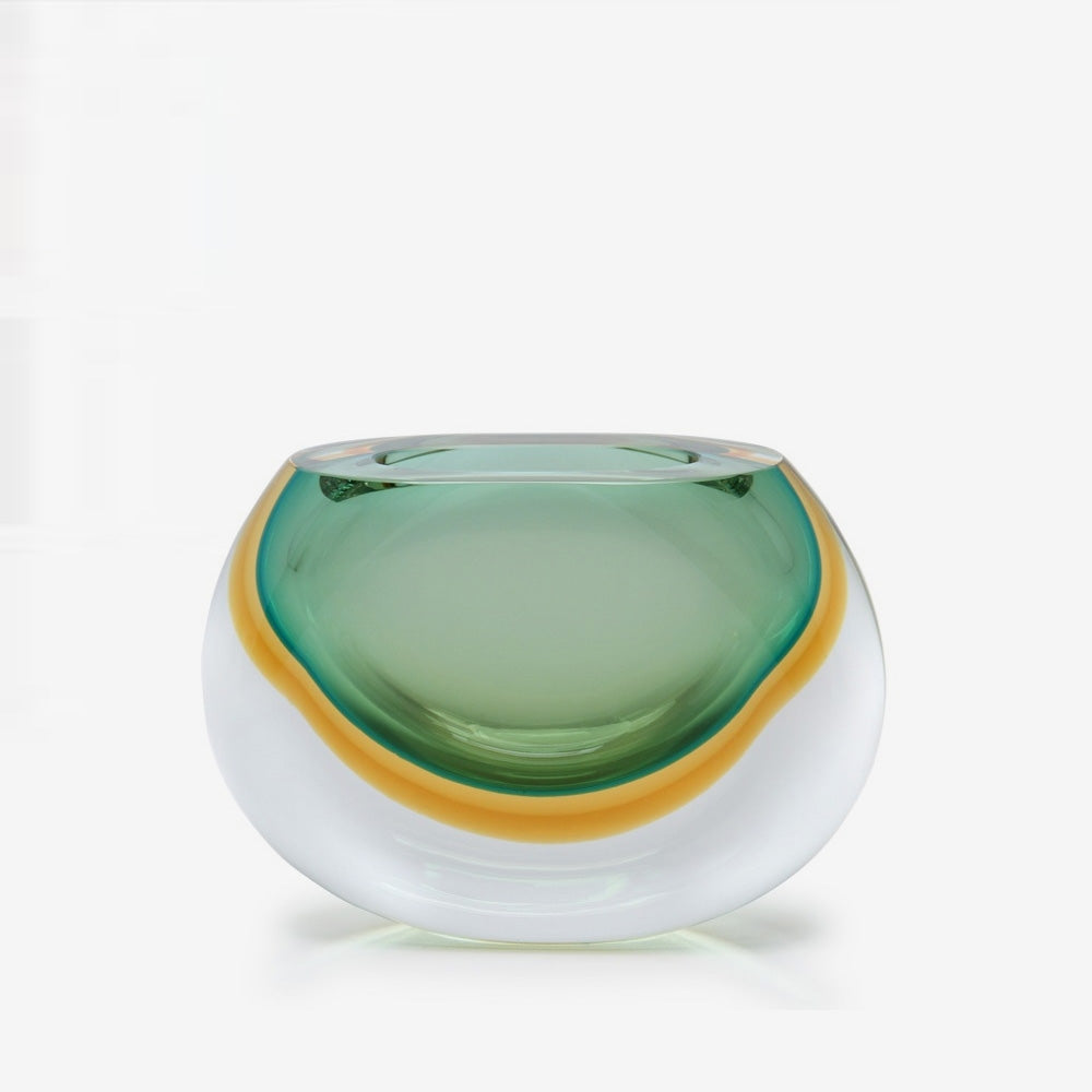 Mundgeblasene Glasvase - Mini Vase 92 Green-Ambar - Objecto.shop #