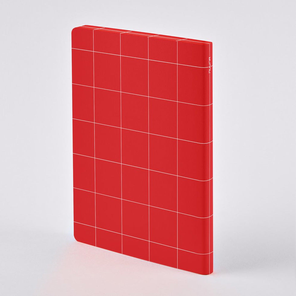 Notizbuch Bezug aus Recyceltem Leder Graphic L Break The Grid - Objecto.shop #