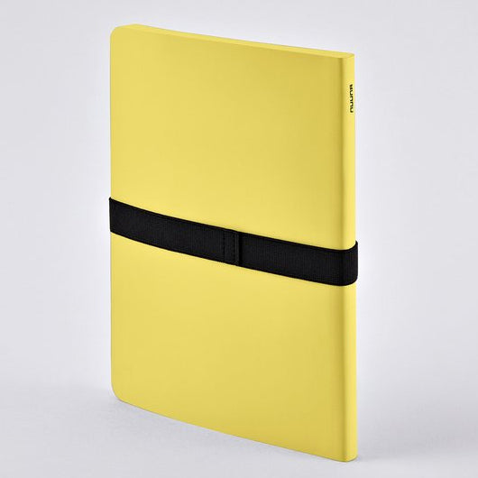 Notizbuch Lederbezug Not White L Light Yellow - Objecto.shop #