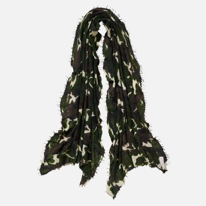 Schal aus Kaschmir in Camouflage + Geschenk - Objecto.shop #