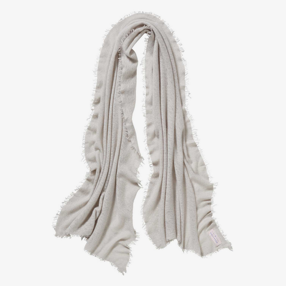 Cashmere scarf in natural/gray/black colors + gift